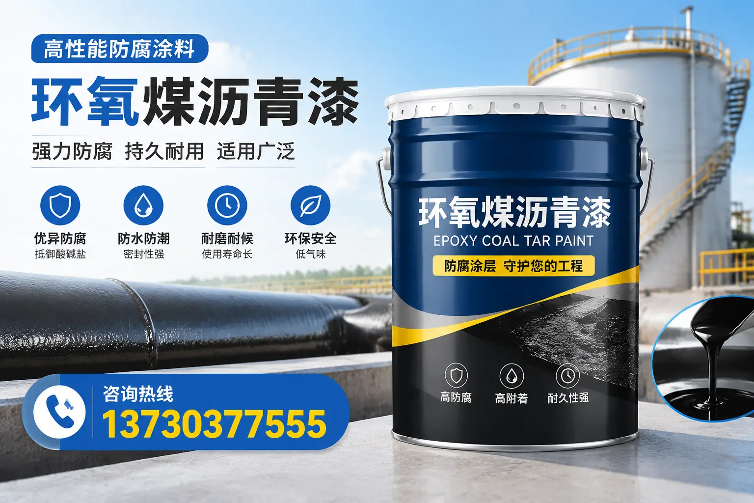 环氧煤沥青漆的耐久性分析,适合北屯的使用场景